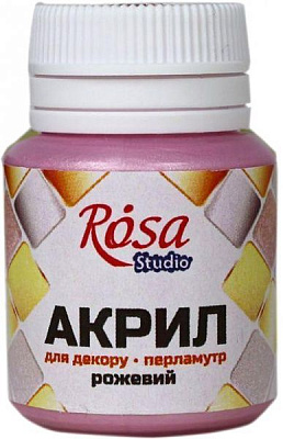 Краска акриловая 77 розовый перламутр 20 мл Rosa Start