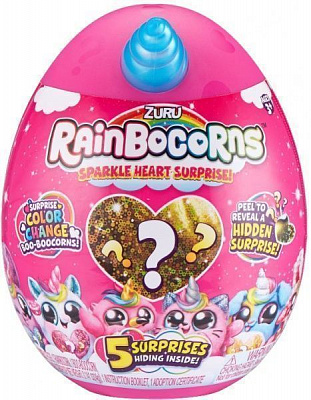 Іграшка-сюрприз Zuru в яйці Rainbocorn-H серія Sparkle Heart Surprise 17,6 см 9204H