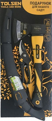 Набір садового інструменту Tolsen 3предмети (сокира,пилка,секатор)