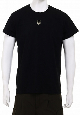 Футболка LOGOS з вишивкою Золотий Герб 04-09-00-0014 р.L 601 Чорна