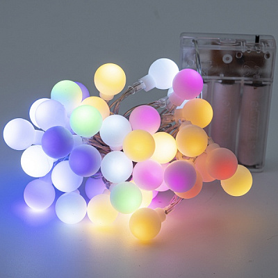 Декоративная гирлянда Altalusse (INL-2705B-40 Multicolor) встроенный светодиод (LED) 40 ламп 6 м 
