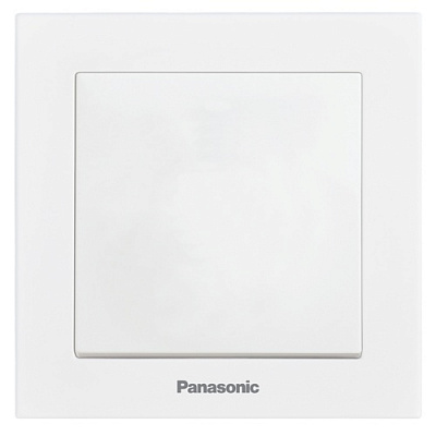 Выключатель пластик одноклавишный Panasonic Karre Plus 55 без подсветки белый WDTC90012WH-UA1