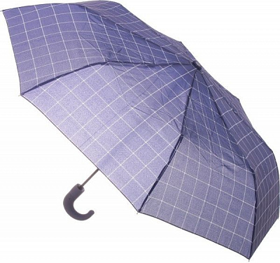 Парасолька Візерунок прямокутний, складна, автомат синій