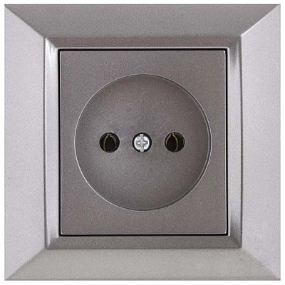 Розетка без заземлення UP! (Underprice) Vesta графіт