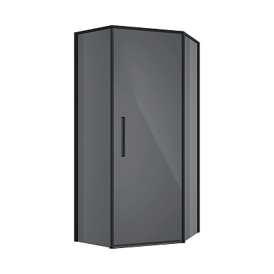 Душова кабіна Koller Pool KS90PВGR KVADRO STAR Black matt 900x900x1950 мм (скло Grey)