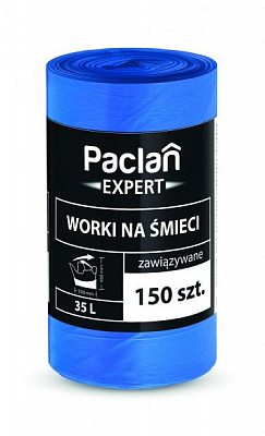 Мішки для сміття з вушками Paclan Expert міцні 35 л 150 шт. (MultiTop)