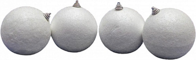 Набор новогодних украшений Девилон шары с блестками d 80 мм 4 шт./уп.