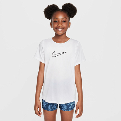 Футболка Nike G NK DF ONE STD SS TOP HBR FZ5600-100 р.M белый