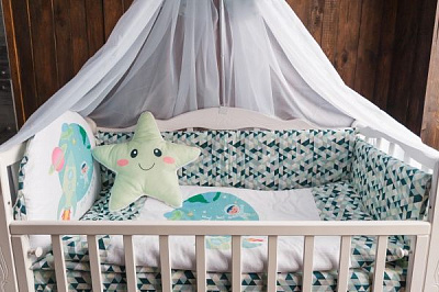 Комплект постільної білизни ДС Україна від 0-3 років БК-039 зелений