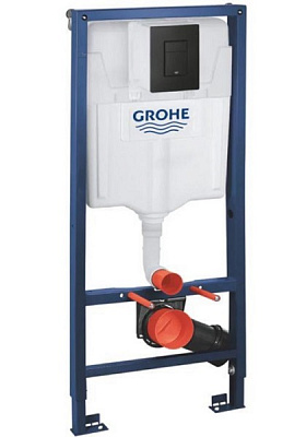 Інсталяція для унітаза Grohe Rapid SL 3 в 1 з квадратною кнопкою чорною 388112430T