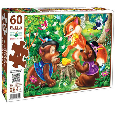 Пазлы КФИ Двое жадных медвежат 60 элементов 9503