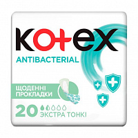 Прокладки щоденні Kotex Antibacterial 20 шт.