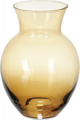 Ваза стеклянная Wrzesniak Glassworks Nest 26 см амбер 