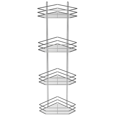 Полиця кутова 25 см 4-ярусна хром (ПВ-25432)