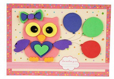 Набор для творчества Аппликация — открытка Сова 