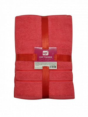 Набор полотенец Trity 50х90 см + 70х140 см коралловый UP! (Underprice) 
