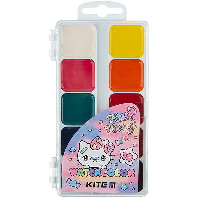 Фарби акварельні Hello Kitty 10 шт. HK23-060 KITE