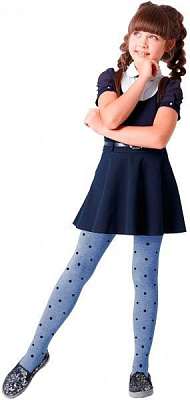 Колготки дитячі Giulia D028 MELANGE LITTLE KIDS deep grey р.98-104 сірий