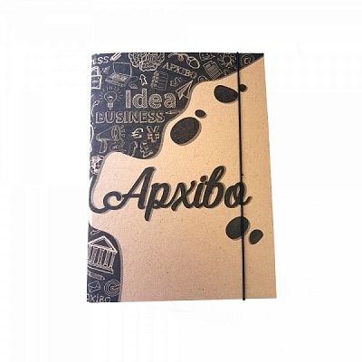 Папка-короб на резинке А4 25 мм крафт-покрытие в ассортименте iTEM