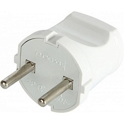 Вилка E.Next 10 А без заземления белая