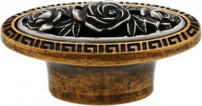 Мебельная ручка KR 65 G19/BAI античное золото/серебро с позолотой DC