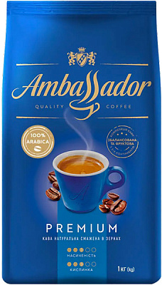 Кофе в зернах Ambassador Premium пакет 1000 г
