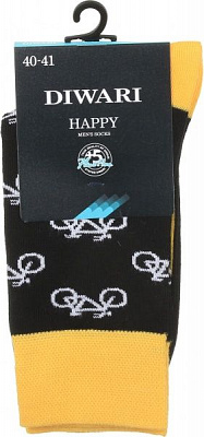 Носки мужские Conte HAPPY 17С-151СП, 057 р. 25 черный с желтым 