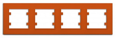 Рамка четырехместная Makel Karea горизонтальная оранжевый