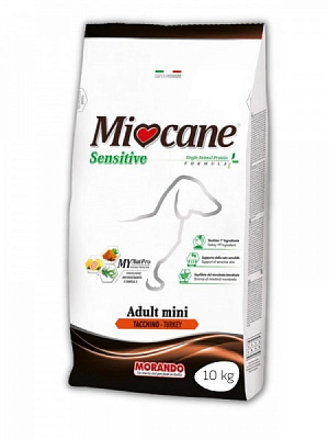 Корм сухий для малих порід Morando MioCane Mini Sensitive (монопротеїновий) індичка 10 кг