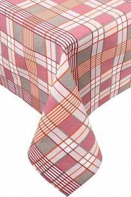 Скатерть Шато клеточка 140x220 см розовый La Nuit 