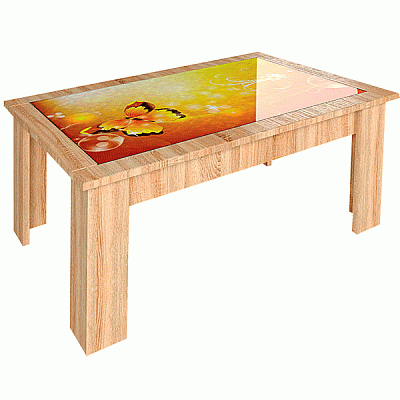 Стіл журнальний Куб-02 метелик 80х55 см дуб сонома