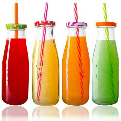 Пляшка для напоїв з трубочкою 400 мл 740 S&T