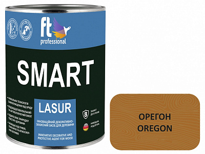 Захисний засіб FT Professional SMART LASUR орегон шовковистий мат 0,9 л