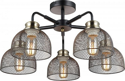 Люстра потолочная Altalusse 5x40 Вт E27 черный/античная бронза INL-6144C-05 