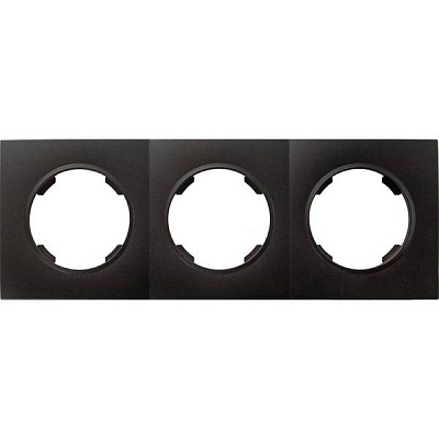 Рамка тримісна HausMark Bela універсальна чорний SNG-FRP.RD20G3-BK