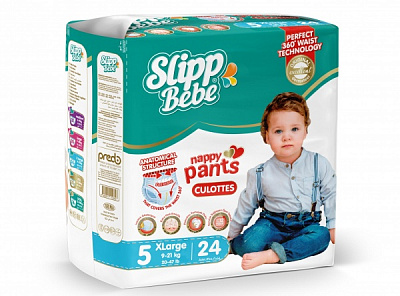 Подгузники-трусики Slipp Bebe Твин пак 5 (11-25 кг) 24 шт