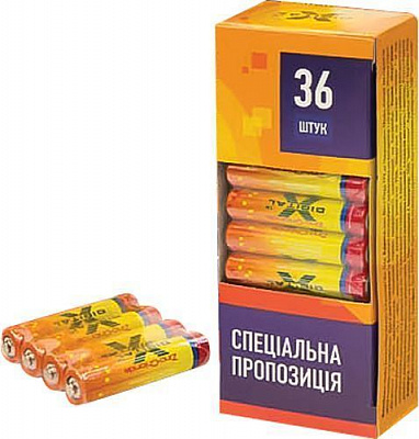 Батарейка X-Digital Longlife AA (R6, 316) 36 шт. (R6P 4S)