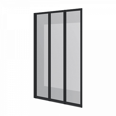 Шторка для ванны Koller Pool Style 1000х1500 мм (left) black matt, скло 4 мм clear