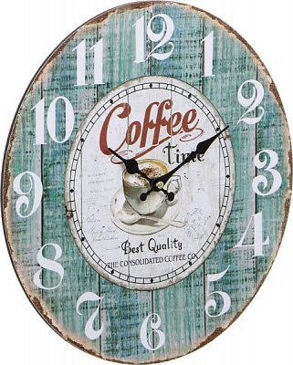 Годинник настінний Coffe blue 33,8 см
