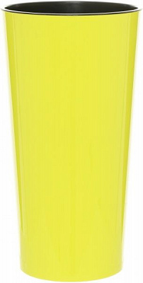 Горщик пластиковий Lamela Лілія круглий 13,2л жовтий