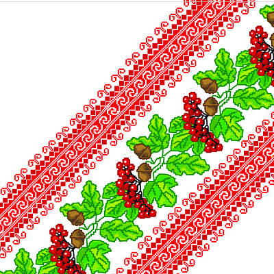 Серветки столові La Fleur Символи України 33х33 см білий із червоним 16 шт.