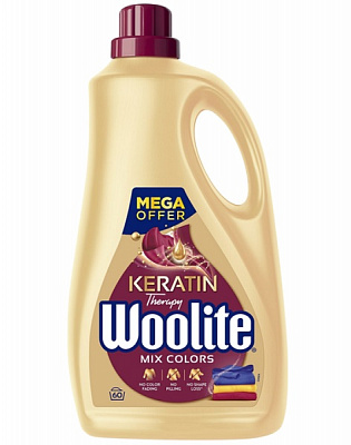 Гель для машинной и ручной стирки Woolite для цветных тканей с кератином 3,6 л