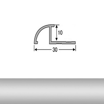 Поріжок алюмінієвий ОАП анодований TIS 2700 мм срібло