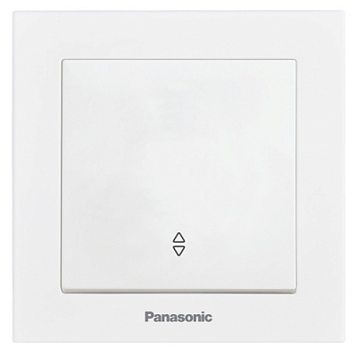 Выключатель проходной одноклавишный Panasonic Karre Plus 55 без подсветки белый WDTC90032WH-UA1