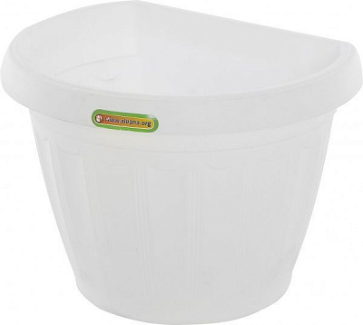 Горщик пластиковий Алеана Терра настінний фігурний 2,8л (113067) білий