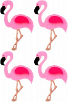 Декоративное изделие из фетра «Фламинго» 4 шт. в пакете арт. 125076 розовый 6 мм, 6.5 см