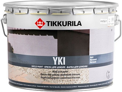 Краска TIKKURILA Yki Sokkelimaali, база А белый 9л 11,7кг
