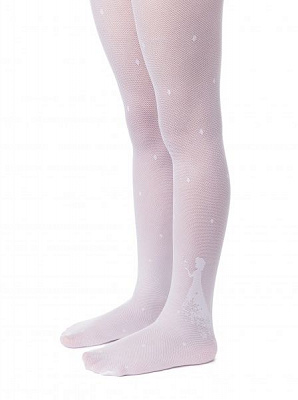 Колготки дитячі для дівчаток Conte Elegant нарядні Disney 18С-159СПМ р.128-134 bianco