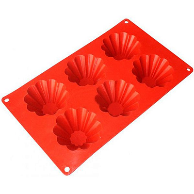Форма для кексів силіконова, фигурна на 6 шт.