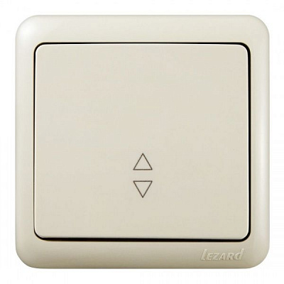Вимикач прохідний одноклавішний Lezard Viola 10 А 250В кремовий 751-0300-105